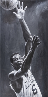 Original Stephen Holland 24x48 Oil Painting on Canvas of Bill Russell